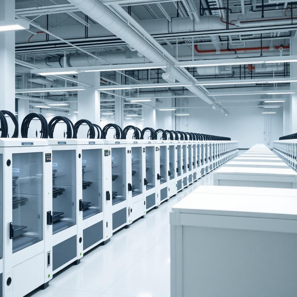 Parque de impressoras 3D industriais